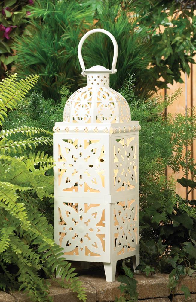 Giant White Medallion Lantern - UNQFurniture