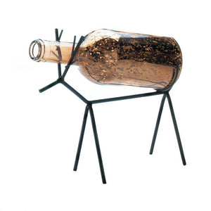 Glass Bottle Reindeer Lantern - UNQFurniture