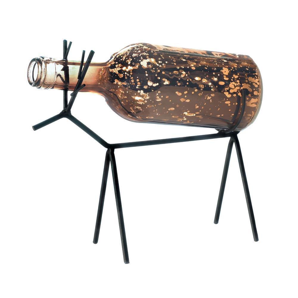 Glass Bottle Reindeer Lantern - UNQFurniture