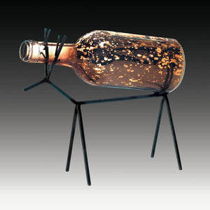 Glass Bottle Reindeer Lantern - UNQFurniture