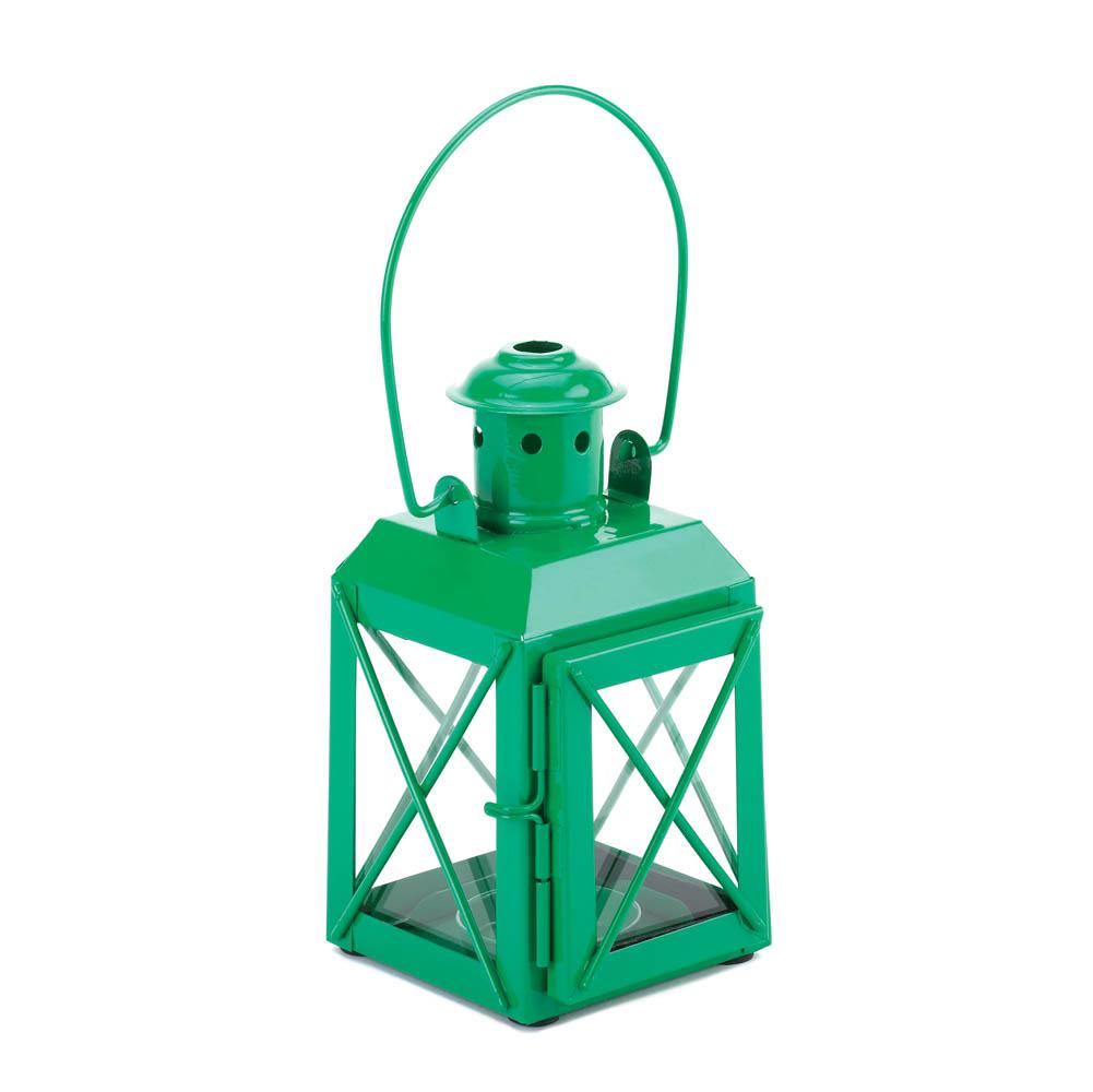 Green Railway Candle Lantern Lamp - UNQFurniture