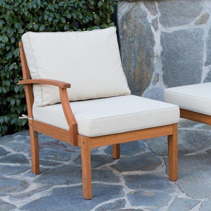 Brighton Outdoor Wood Conversation Sectional Set