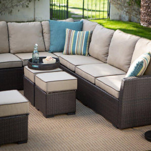 Monticello All-Weather Outdoor Wicker Sofa Sectional Set