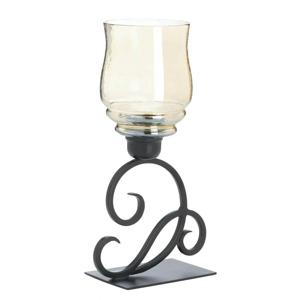 Iridescent Glass Hurricane Lantern - UNQFurniture