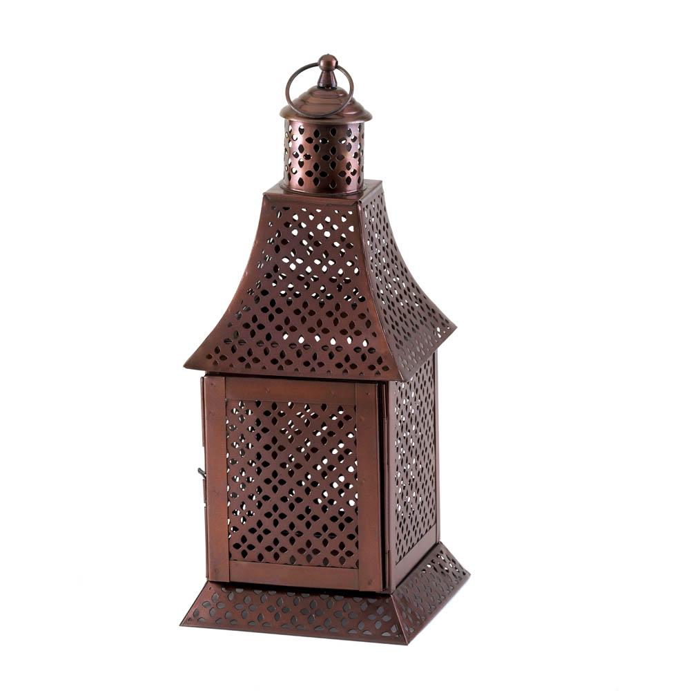 Labyrinth Pewter Lantern - UNQFurniture