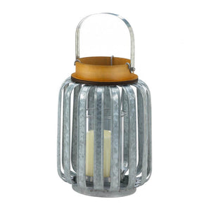 Large Galvanized Metal Lantern - UNQFurniture