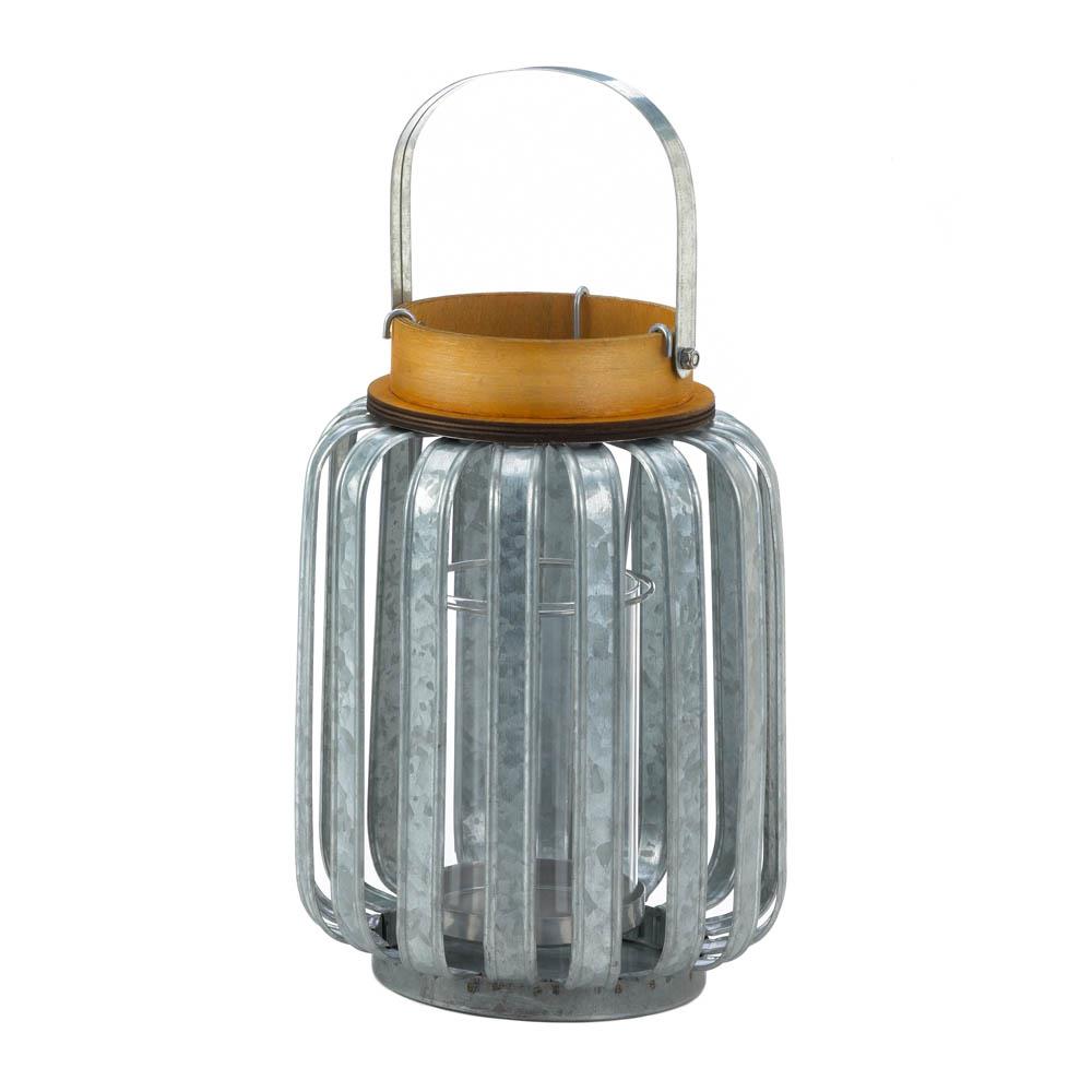 Large Galvanized Metal Lantern - UNQFurniture