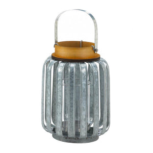 Large Galvanized Metal Lantern - UNQFurniture