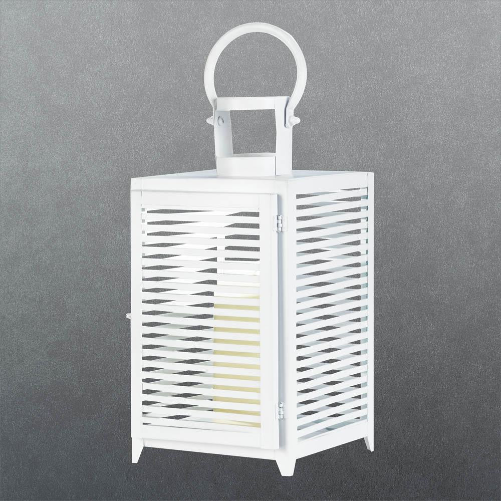 Large White Horizon Lantern - UNQFurniture