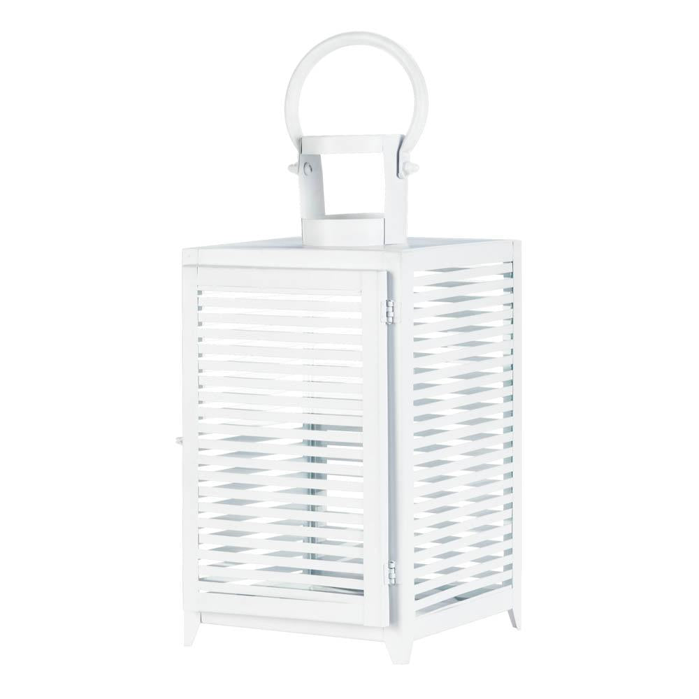 Large White Horizon Lantern - UNQFurniture