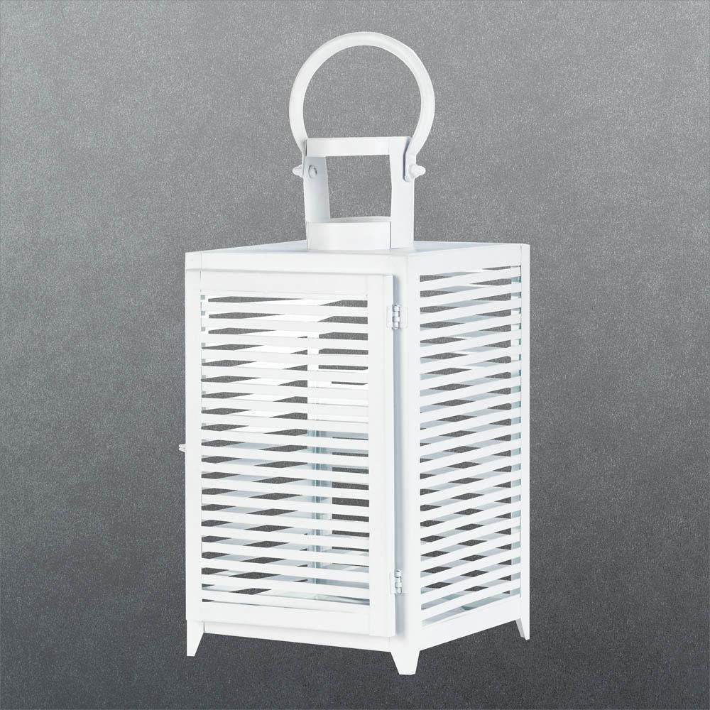 Large White Horizon Lantern - UNQFurniture