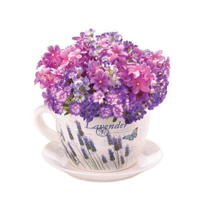 Lavender Fields Teacup Planter - UNQFurniture