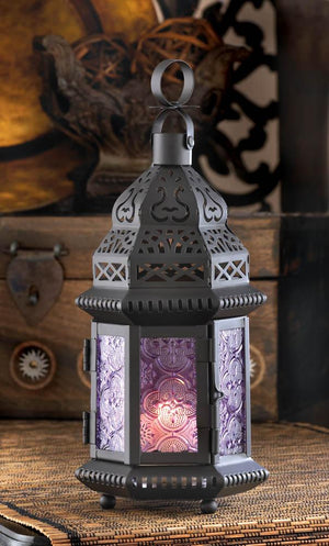 Lavender Moroccan Style Lantern - UNQFurniture