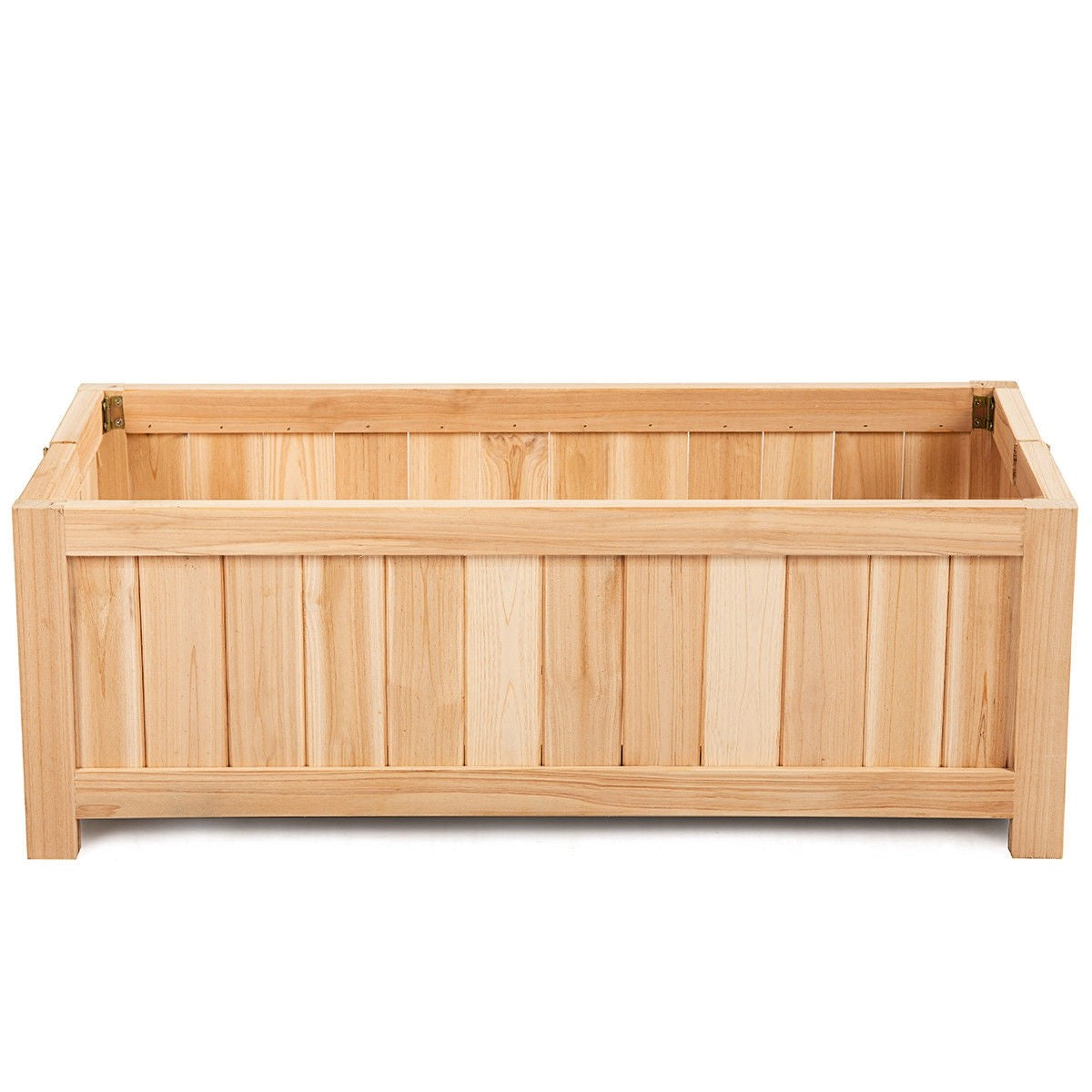 Patio Lawn Folding Garden Rectangle Wood Portable Planter Box