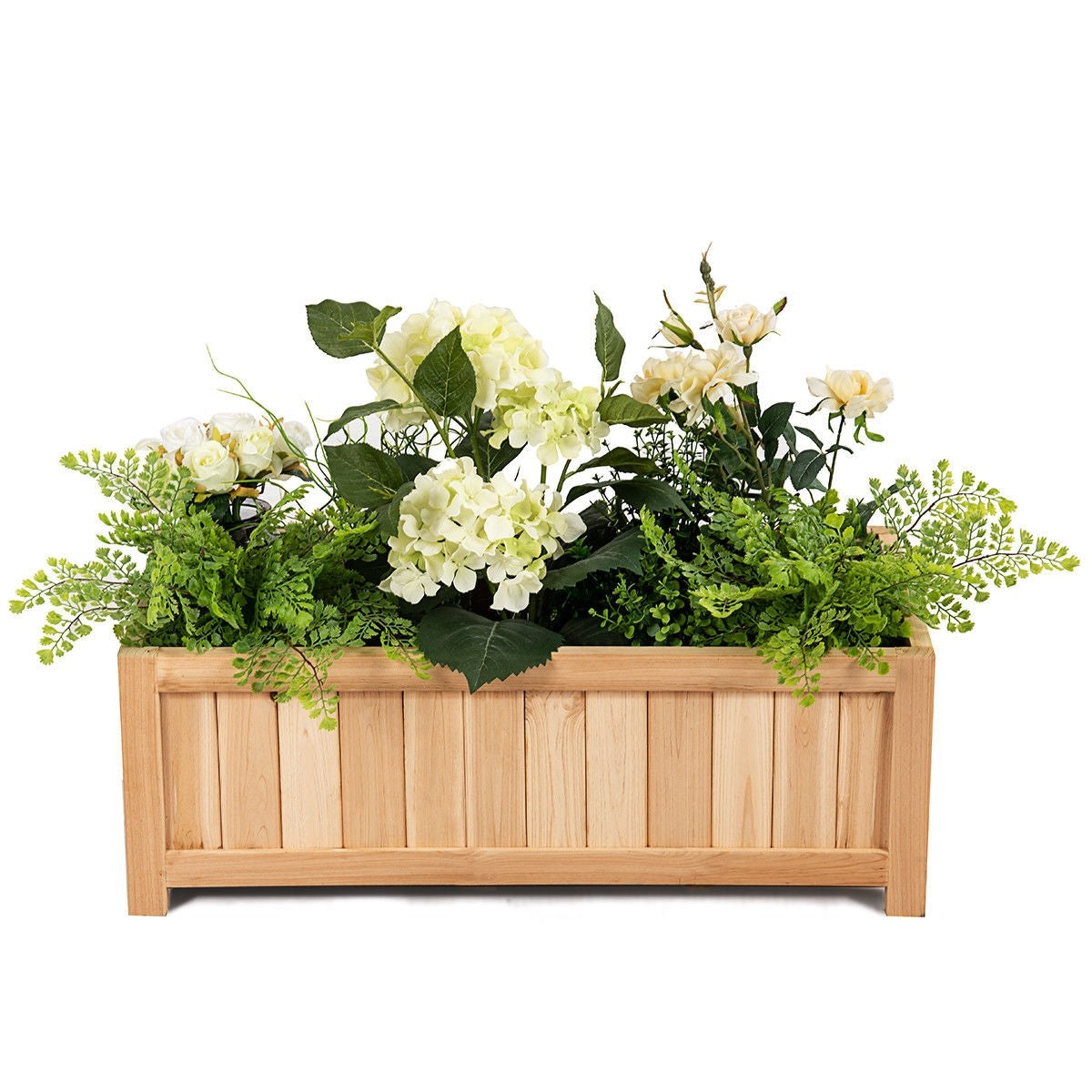 Patio Lawn Folding Garden Rectangle Wood Portable Planter Box