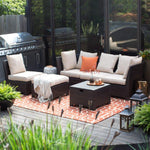 South Isle All-Weather Wicker Dark Brown Conversation Set