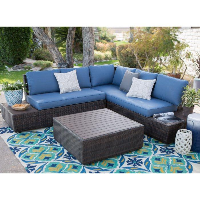 Luciana Bay All-Weather Wicker Loveseats with Cushions