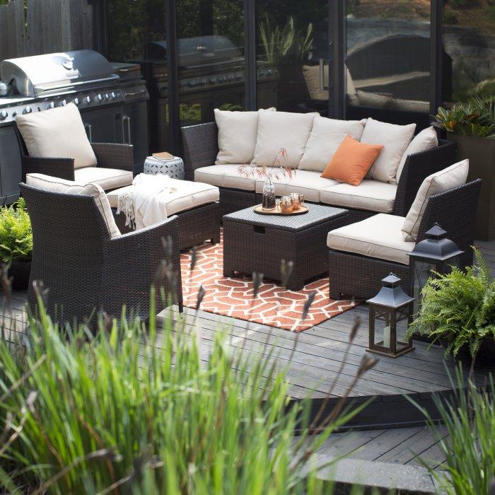 South Isle All-Weather Wicker 8 Piece Patio Conversation Set