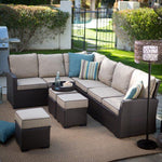 Monticello All-Weather Outdoor Wicker Sofa Sectional Set