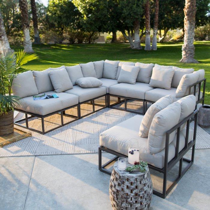 Bonaire Aluminum Outdoor Sectional Set