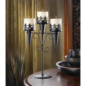 Medieval Triple Candle Stand - UNQFurniture