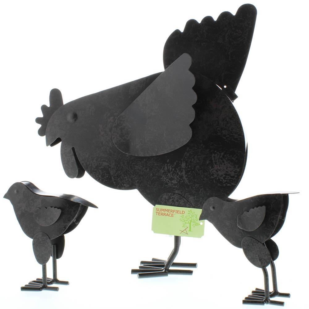 Metal Chicken Sculptures - UNQFurniture