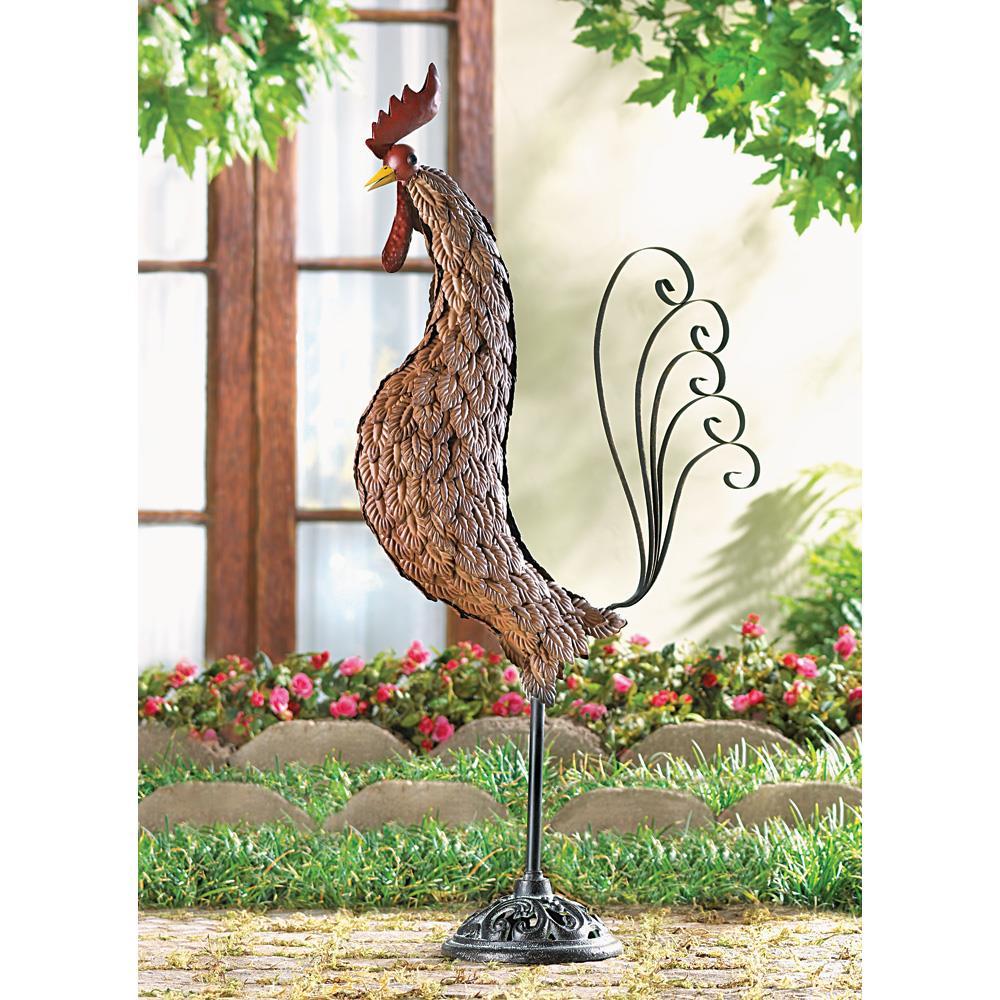 Metal Sculpture Rooster - UNQFurniture