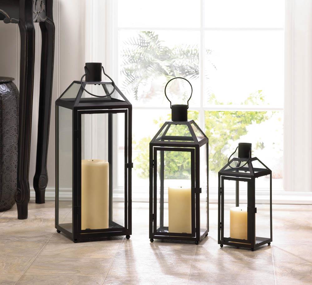 Midtown Medium Black Lantern - UNQFurniture