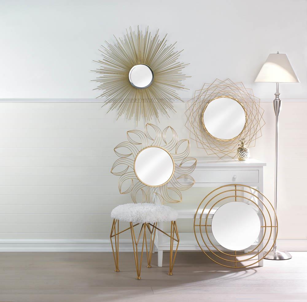 Modern Gold Wall Mirror - UNQFurniture