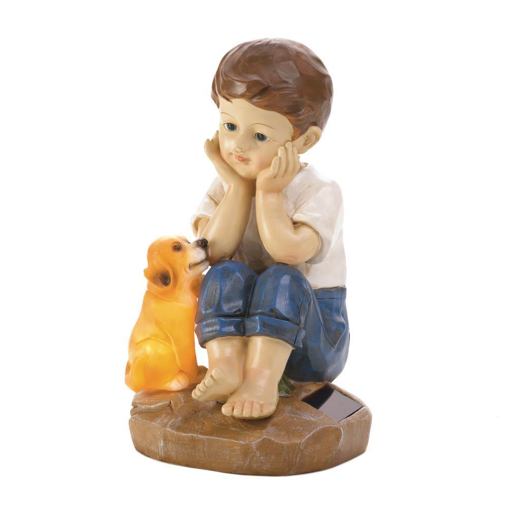 My Pup And I Solar Figurine - UNQFurniture