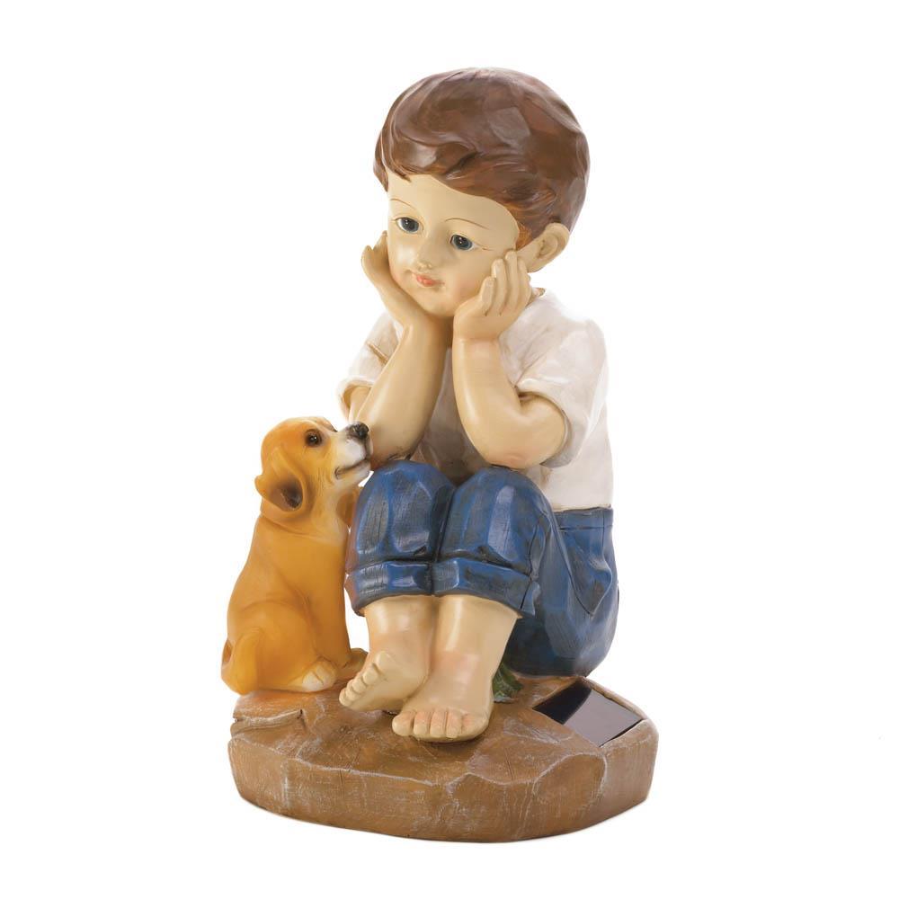 My Pup And I Solar Figurine - UNQFurniture