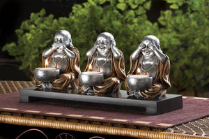 No Evil Buddha Candle Stand - UNQFurniture