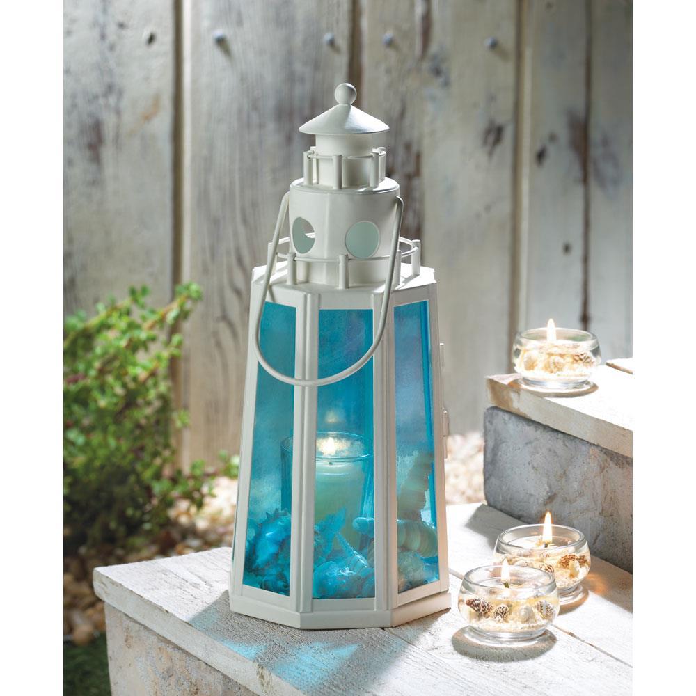 Ocean Blue Lighthouse Candle Lamp - UNQFurniture