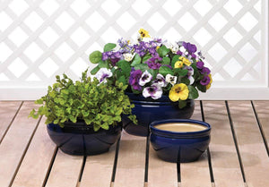 Ocean Blue Planter Trio - UNQFurniture