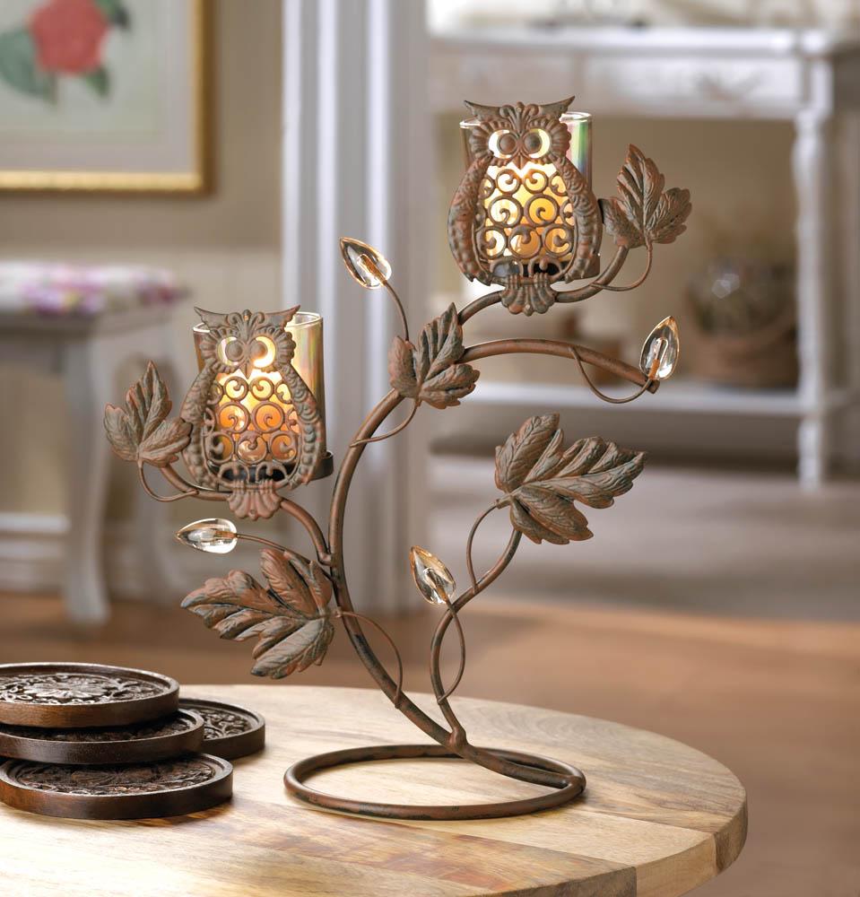 Owl Duo Votive Stand - UNQFurniture