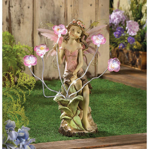 Peony Fairy Solar Statue - UNQFurniture