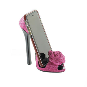 Pink Rose Shoe Phone Holder - UNQFurniture