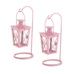 Pretty In Pink Railroad Candle Lanterns - UNQFurniture