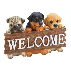 Puppy Dog Welcome Plaque - UNQFurniture