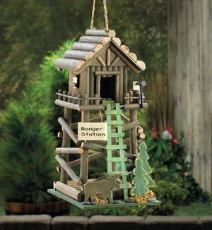  Ranger Station Wooden Birdhouse - UNQFurniture