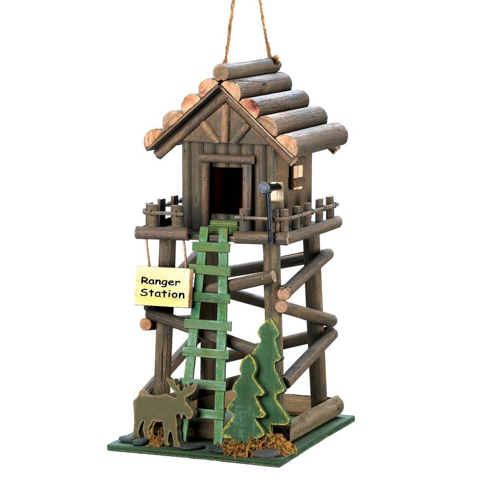  Ranger Station Wooden Birdhouse - UNQFurniture