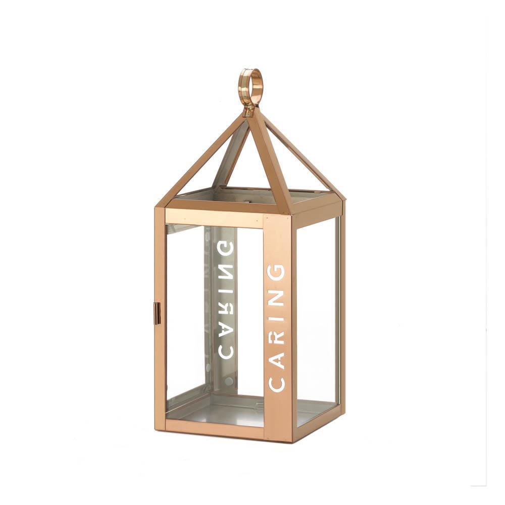 Rose Metal Frame Caring Lantern - UNQFurniture