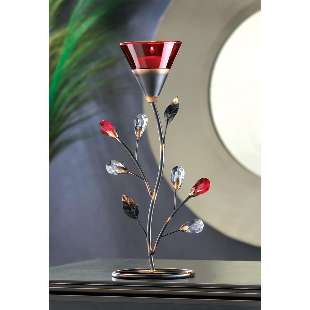 Ruby Blossom Tealight Holder - UNQFurniture