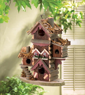 Rustic Gingerbread Style Bird House - UNQFurniture