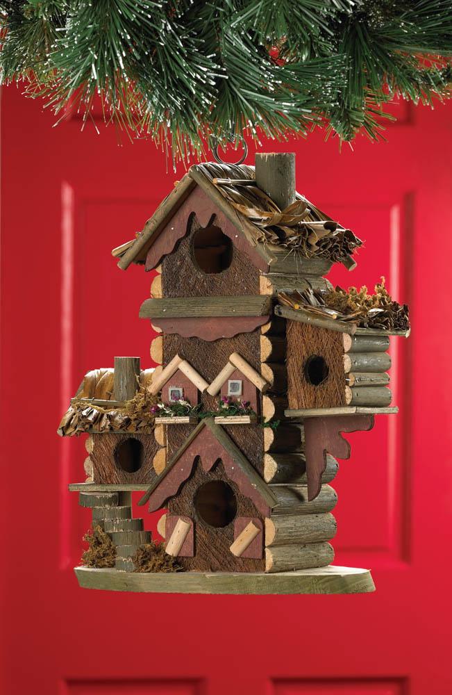 Rustic Gingerbread Style Bird House - UNQFurniture