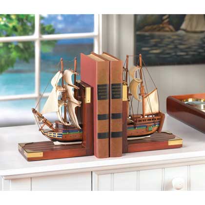 Sailing Schooner Bookends - UNQFurniture