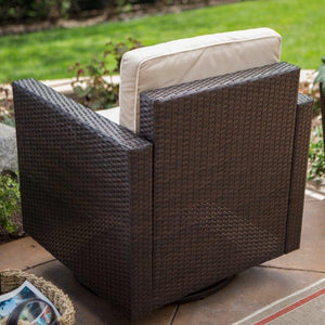 Berea Wicker 4 Piece Conversation Set with Storage