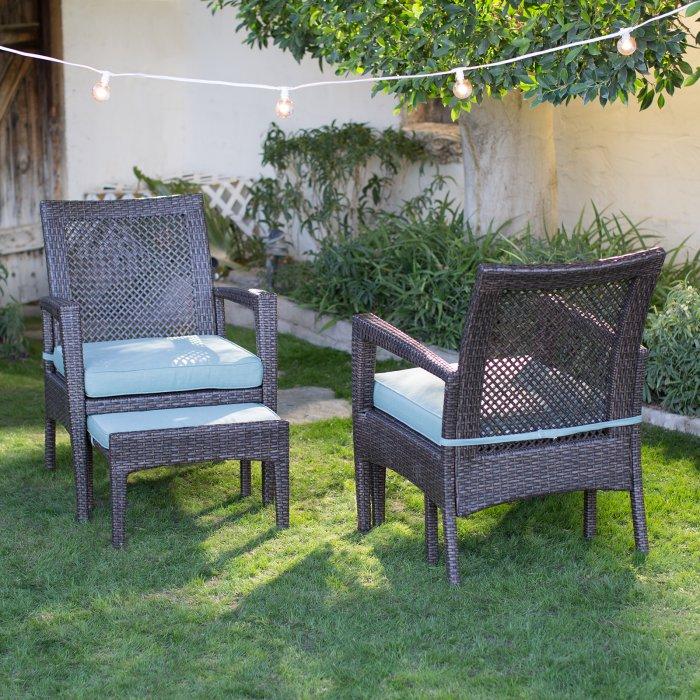 Brisbane All Weather Wicker 5 Piece Patio Chat Set