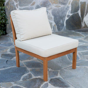 Brighton Outdoor Wood Conversation Sectional Set