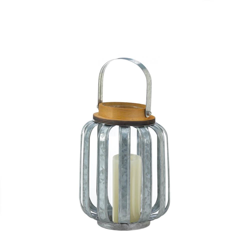 Small Galvanized Metal Lantern - UNQFurniture